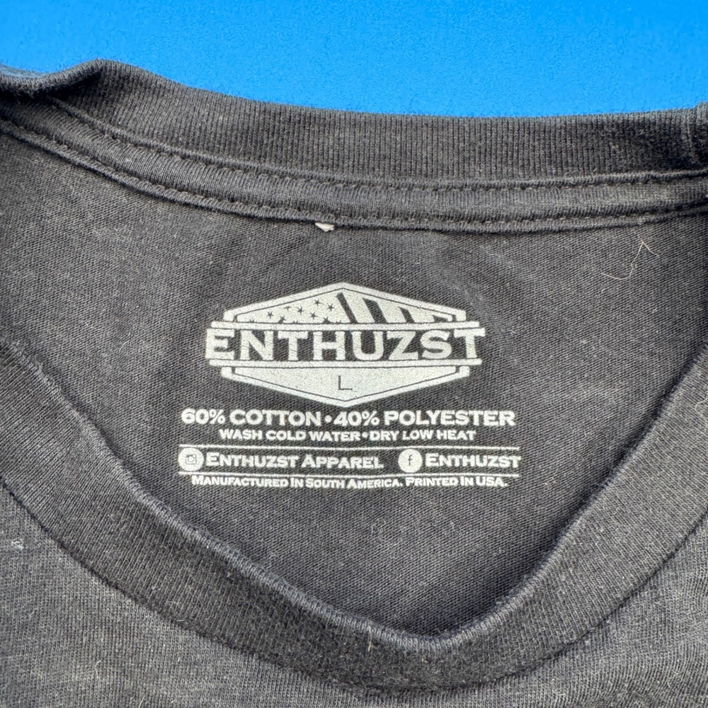 Enthuzst Apparel Company Mens Graphic‎ T Shirt Black Size L Skeleton Hand Y2K - Picture 3 of 5
